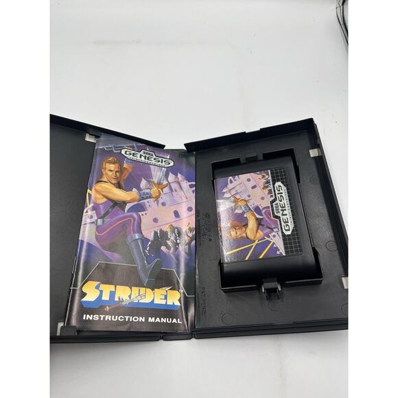 Strider Video Game SEGA Genesis Tested Working CIB W/manual 1990 - Picture 2 of 8